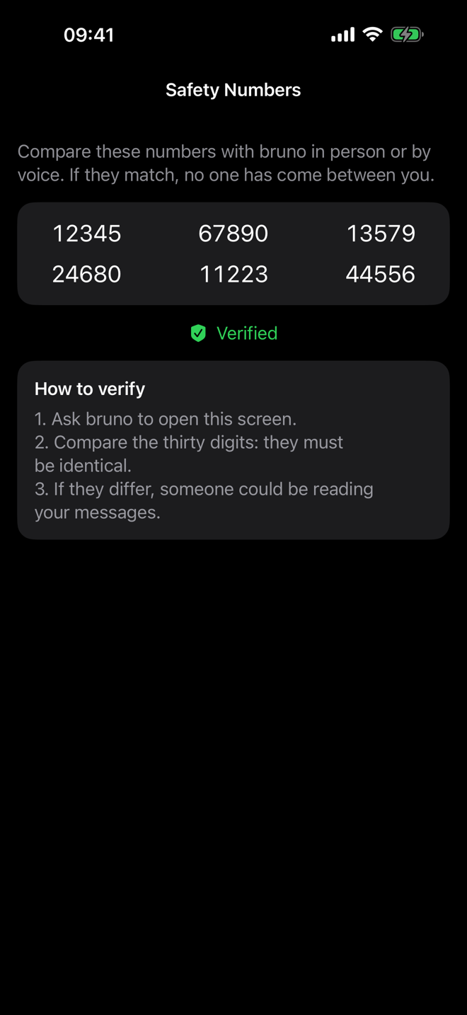 Safety numbers